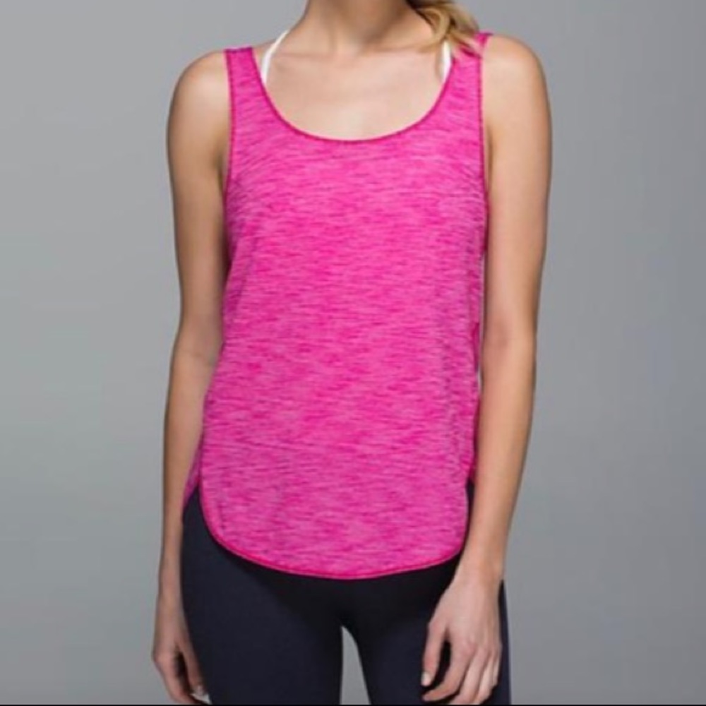 Lululemon Pink Straight Up Singlet Activewear Top